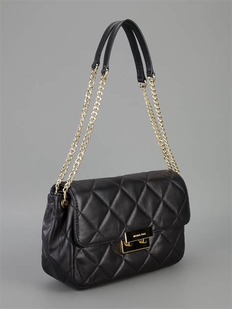 michael kors chain bag black|Michael Kors chain shoulder bag.